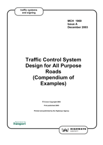 Traffic Control System Design for All Purpose Roads