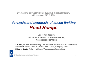 Optimal road hump for comfortable speed reduction