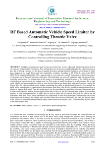 RF Based Automatic Vehicle Speed Limiter by Controlling