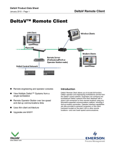 DeltaV Remote Client - Emerson Process Management