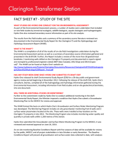 FACT SHEET #7 - STUDY OF THE SITE