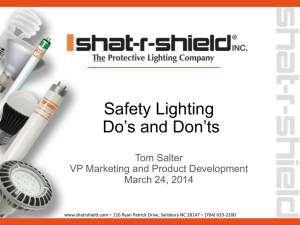 Safety Lighting Do`s and Don`ts