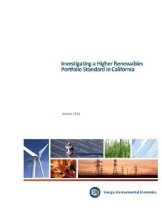 Investigating a Higher Renewables Portfolio Standard in California