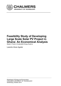 Feasibility Study of Developing Large Scale Solar PV Projects in