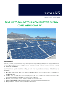 save up to 70% of your comparative energy costs with solar pv