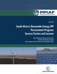 South Africa`s Renewable Energy IPP Procurement Program