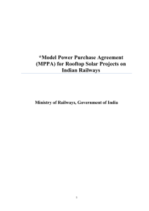 *Model Power Purchase Agreement (MPPA) for Rooftop Solar