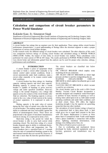 Calculation and comparison of circuit breaker parameters in