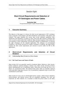 Short Circuit Requirements and Selection of HV