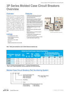 3P Series Molded Case Circuit Breakers 200A