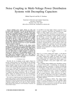 noise coupling in multi-voltage power distribution systems with
