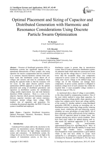 Optimal Placement and Sizing of Capacitor and Distributed