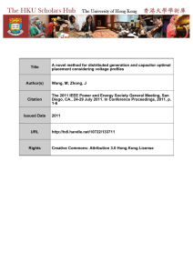 Title A novel method for distributed generation and capacitor optimal