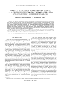 OPTIMAL CAPACITOR PLACEMENT IN ACTUAL CONFIGURATION
