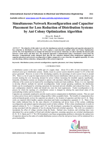 Simultaneous Network Reconfiguration and Capacitor