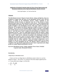 Application of Switched Capacitor banks for Power Factor