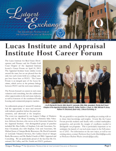 Lucas Institute and Appraisal Institute Host Career Forum