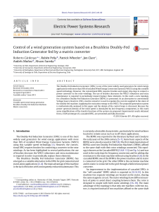 Control of a wind generation system based on a Brushless Doubly
