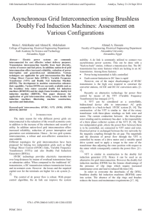 Asynchronous Grid Interconnection using Brushless Doubly Fed