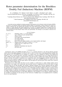 Rotor parameter determination for the Brushless Doubly Fed