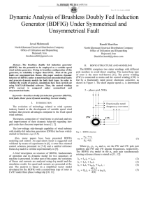 (BDFIG) Under Symmetrical and Unsymmetrical Fault