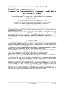 Simulation and Experimental study of brushless cascaded doubly