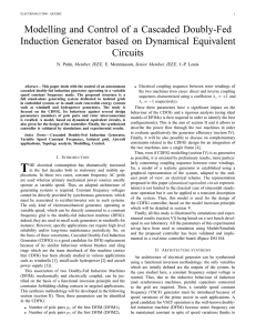 Modelling and Control of a Cascaded Doubly-Fed Induction