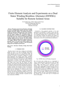 Finite Element Analysis and Experiments on a Dual Stator