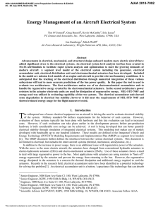 Energy Management of an Aircraft Electrical System