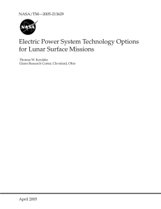 Electric Power System Technology Options for Lunar Surface Missions