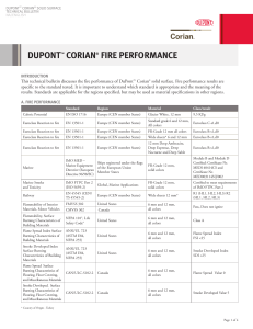 DUPONT™ CORIAN® FIRE PERFORMANCE