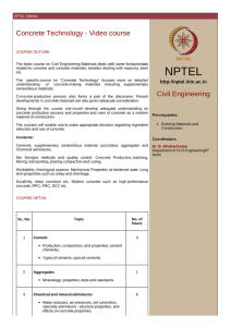 Concrete Technology - Video course Civil Engineering