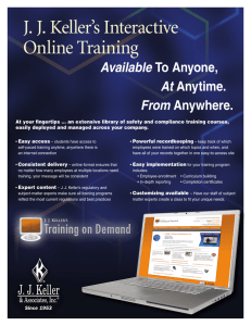J. J. Keller`s Interactive Online Training