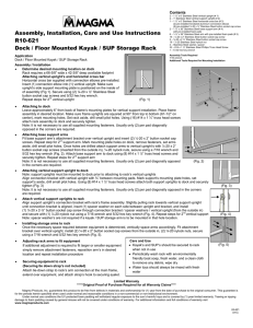 Assembly, Installation, Care and Use Instructions R10-621