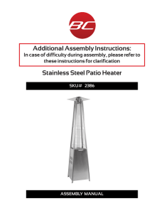 Stainless Steel Patio Heater Additional Assembly Instructions:
