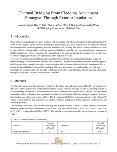 Thermal Bridging From Cladding Attachment Strategies Through