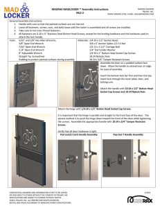 MADRAX MADLOCKER ™ Assembly Instructions ML2-2