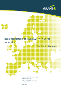 Implementation of IEEE 802.1X in wired networks