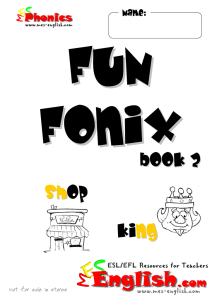 Fun Fonix Book 2 - consonant digraphs: ck, ch, ng, sh, th