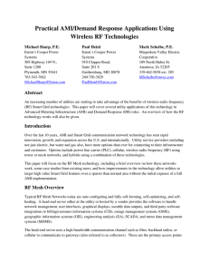 Practical AMI/Demand Response Applications Using Wireless RF