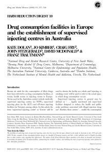 Drug consumption facilities in Europe and the establishment of