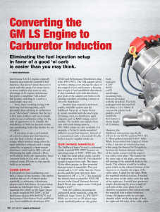 Converting the GM LS Engine to Carburetor Induction