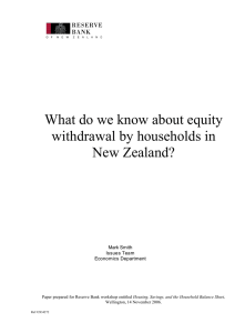 What do we know about equity withdrawal by households in New
