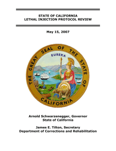 State of California Lethal Injection Protocol Review