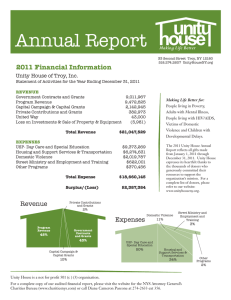 Annual Report - Unity House of Troy