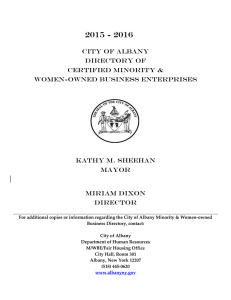 2015 City of Albany Directory of MWBE