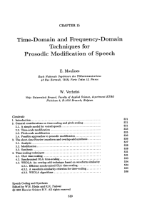 Time-Domain and Frequency-Domain Techniques for Prosodic