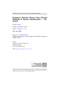 Frequency Domain Versus Time Domain Methods in System