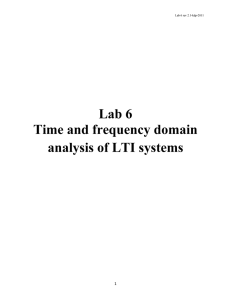 Lab 6 Time and frequency domain analysis of LTI systems