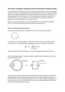 The mistery of magnetic voltage generation and Kirchhoff`s voltage law